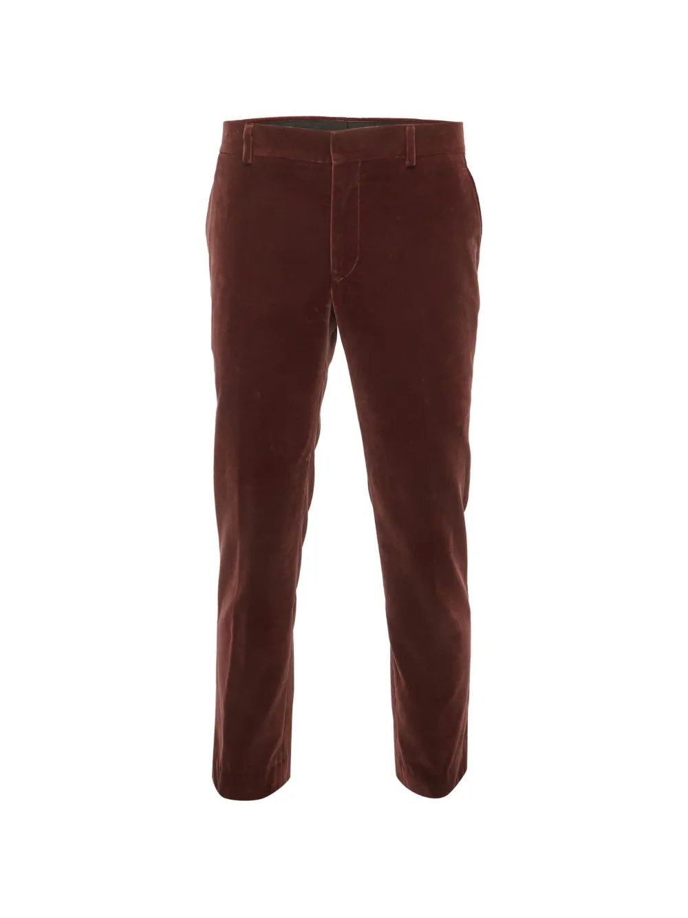 Hermès Pre-Owned velvet-finish straight-fit trousers - Rosso
