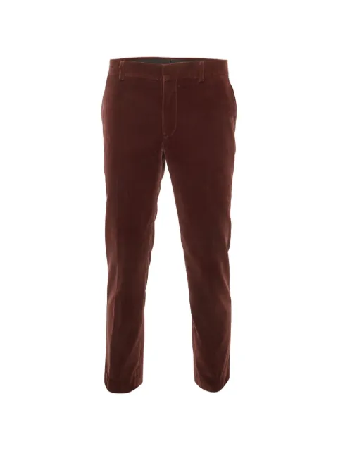 Hermès Pre-Owned velvet-finish straight-fit trousers