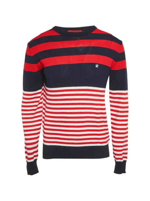 Carolina Herrera Vintage striped rib-knit cotton sweater