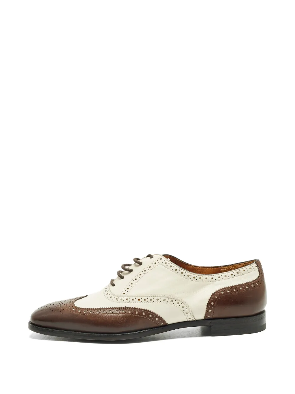 Ralph Lauren Collection two-tone leather Oxford shoes - Bianco