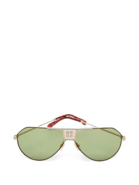 Givenchy Pre-Owned perforated-panel pilot-frame sunglasses