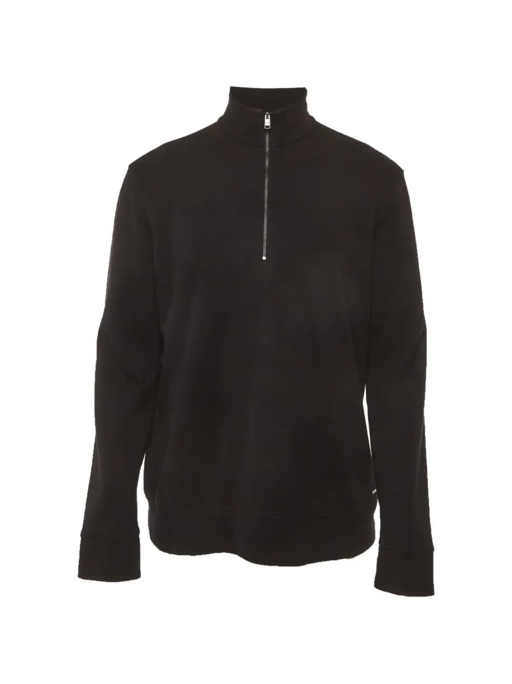 Pre-owned Hugo Boss Quarter-zip Sweatshirt In Black