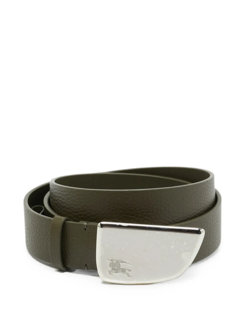 Burberry Pre-Owned Shield buckled leather belt - Verde