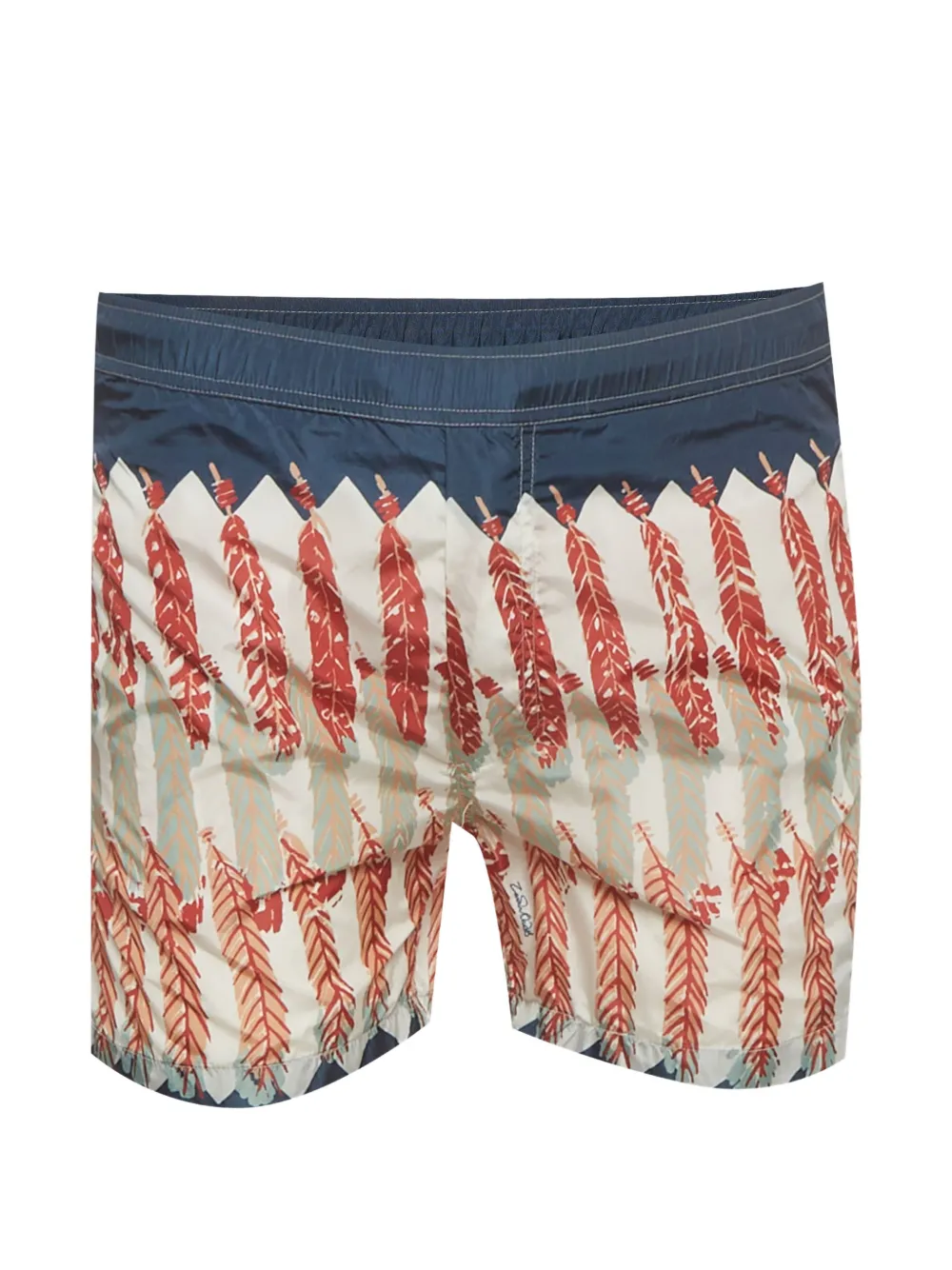 Valentino Garavani Pre-Owned feather-print swim shorts - Toni neutri
