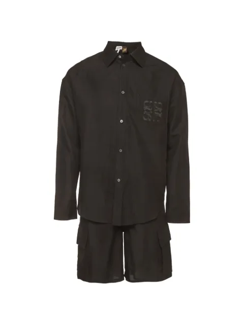 Loewe Pre-Owned x Paula's Ibiza Anagram-embroidered shirt and shorts set