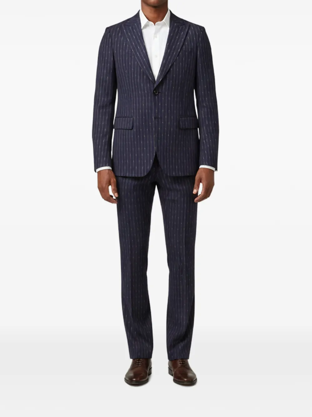 Pre-owned Gucci Horsebit Pinstripe-pattern Suit In Blue