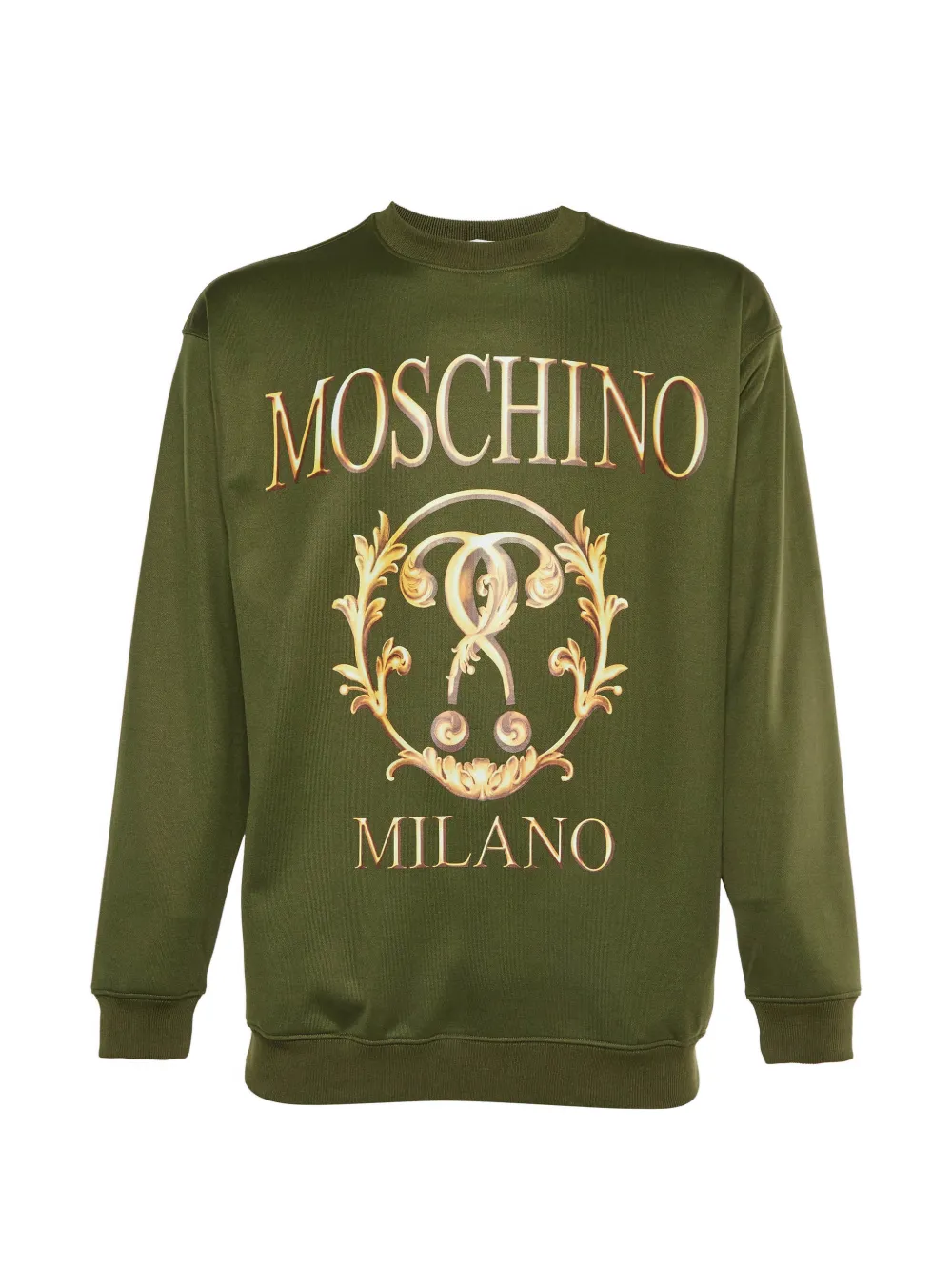 Pre-owned Moschino Printed Sweatshirt In Green