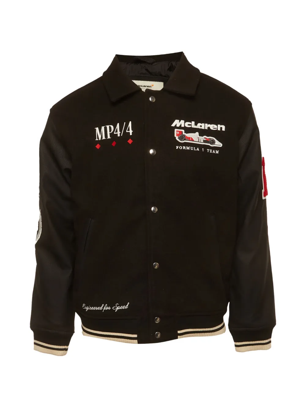 Abercrombie & Fitch McLaren embroidered bomber jacket - Nero