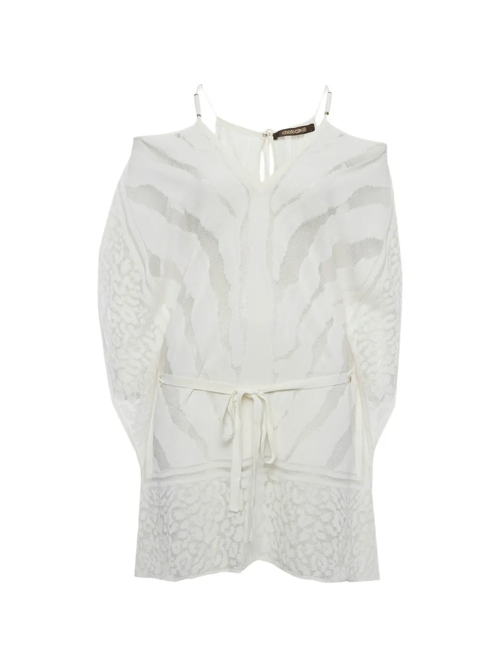 Roberto Cavalli Vintage belted mini dress - Weiß