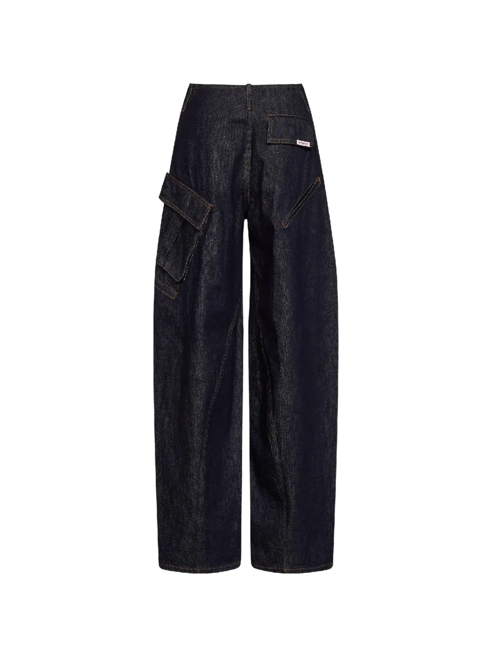 Self-Portrait Cargo jeans met wijde pijpen Blauw