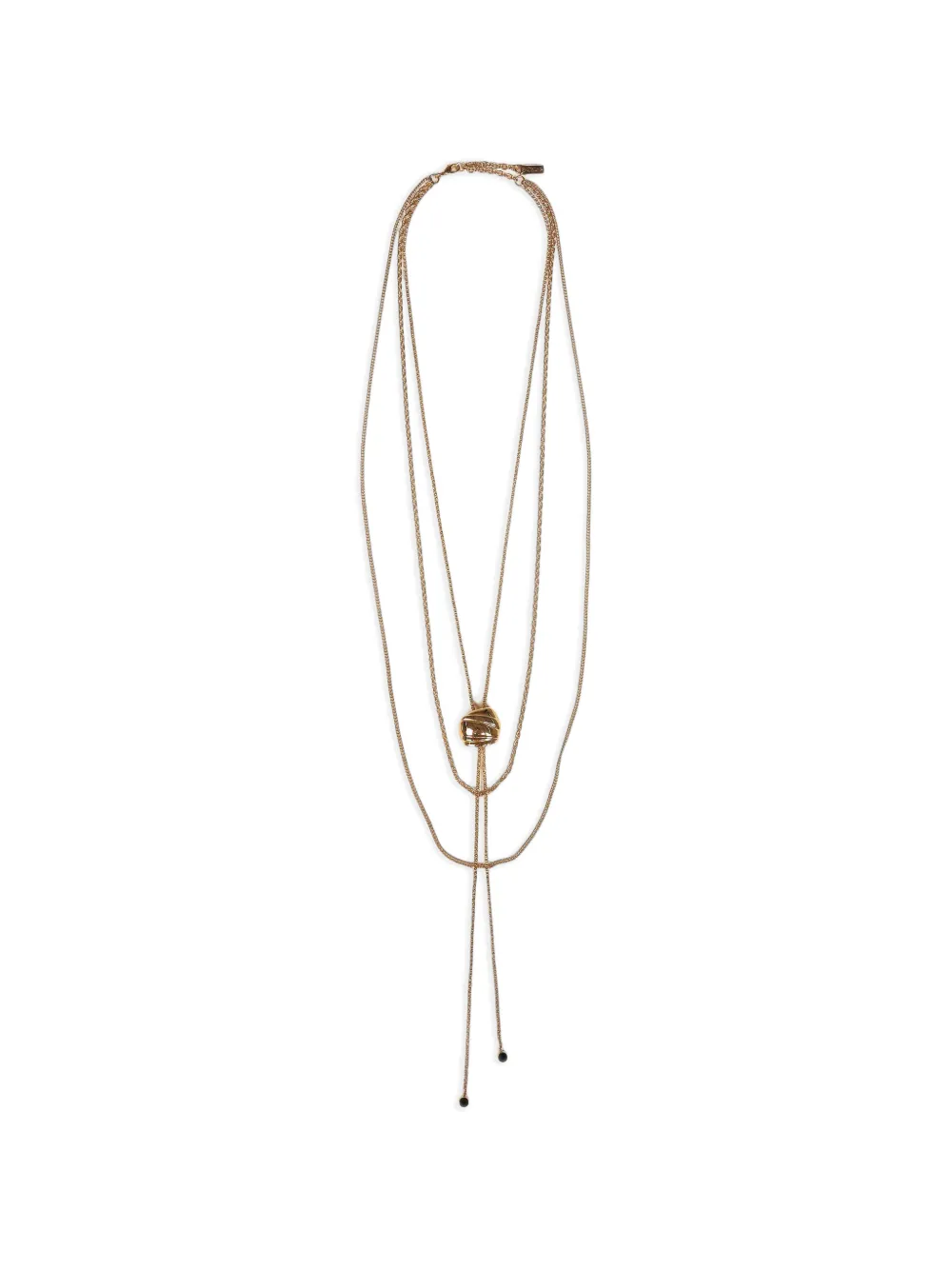 Chloé multi-chain pleated-pendant necklace - Oro