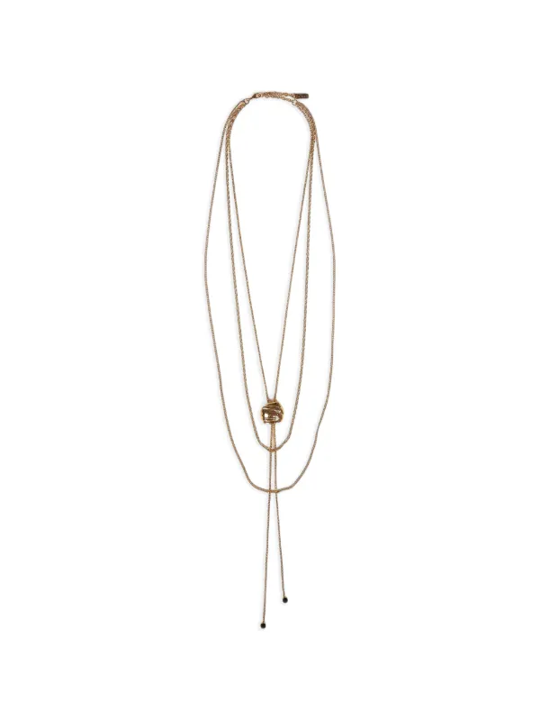 Chloé The Chloé Letters Logo-charm Necklace in Gold