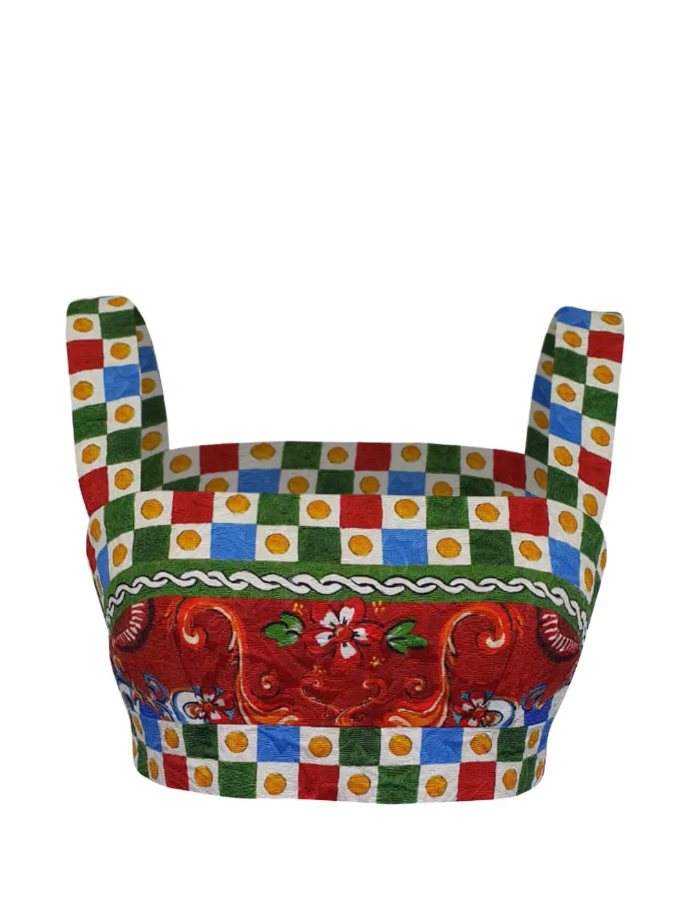 Dolce & Gabbana Pre-Owned Top corto con effetto jacquard - Rosso