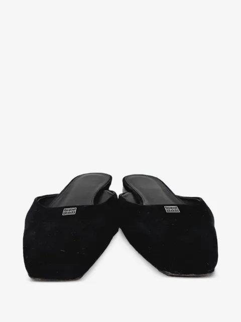 TOTEME Logo-Plaque square-toe mules