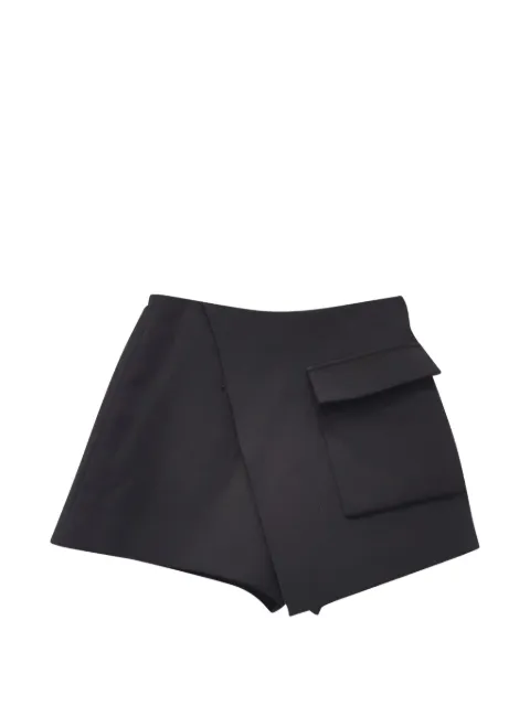 Self-Portrait 2021 flap-pocket crepe skort