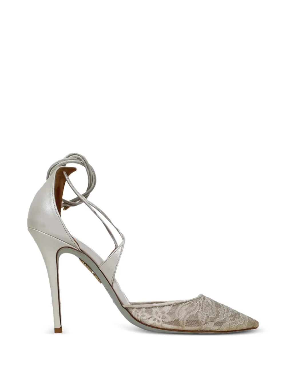 Aquazzura Matilde lace-up pumps - Bianco
