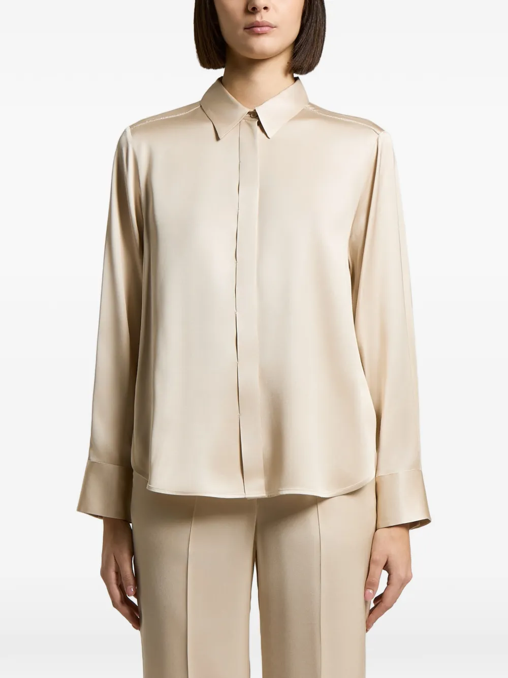 Peserico satin-finish shirt - Neutrals