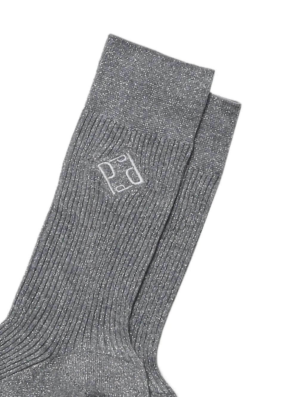 Peserico Ribgebreide sokken met lurex-detail Grijs