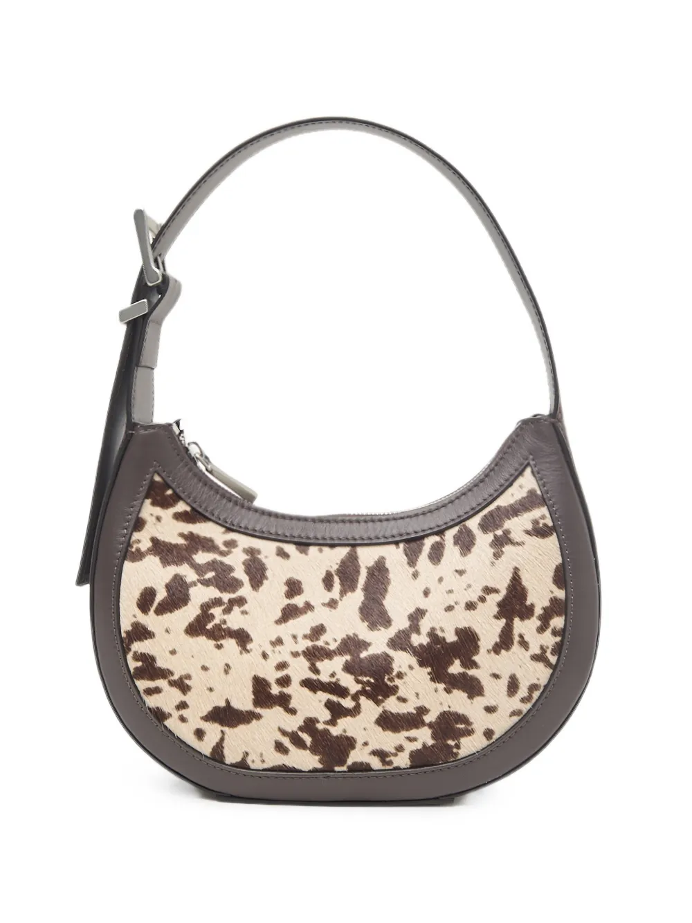 Peserico animal-print calf leather shoulder bag - Brown