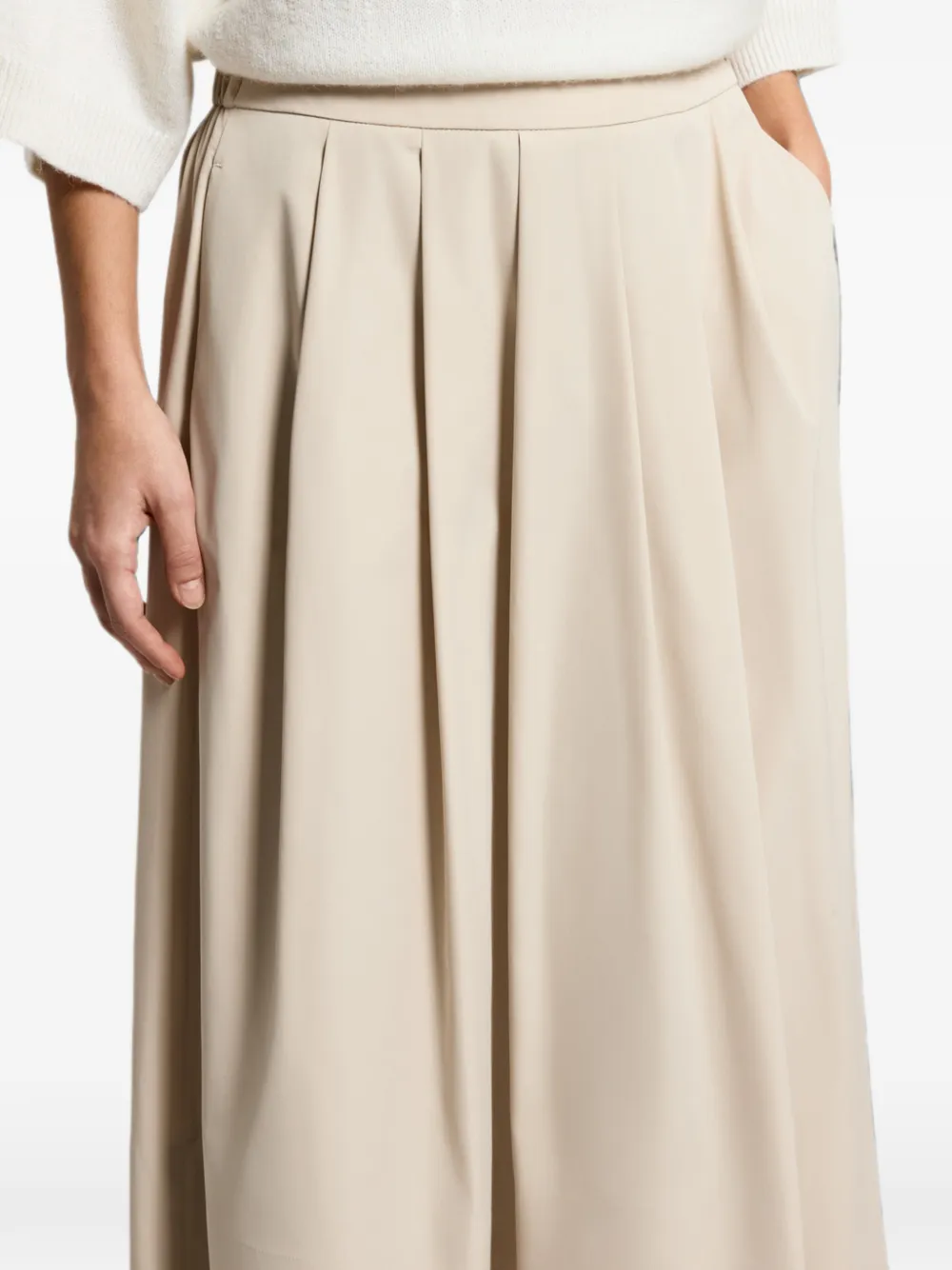Peserico Midi-plooirok Beige