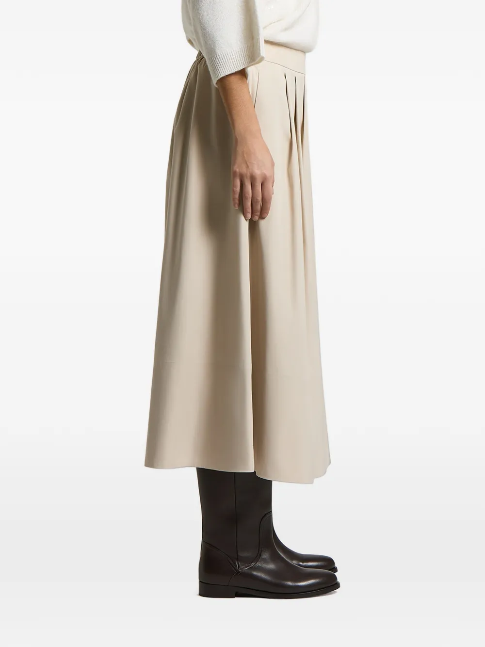 Peserico Midi-plooirok Beige