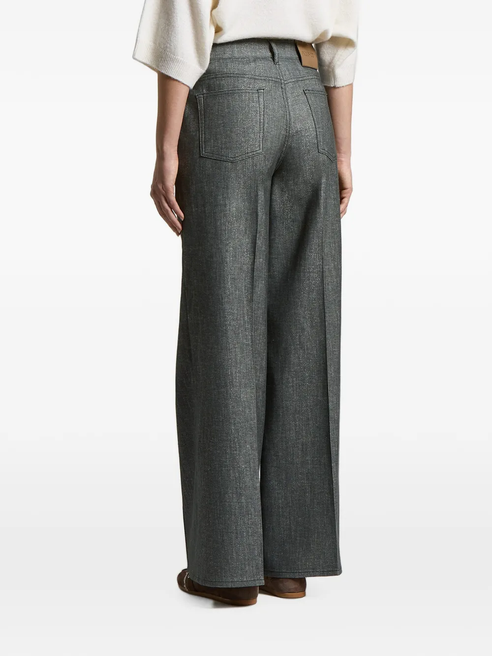 Peserico Metallic broek Grijs