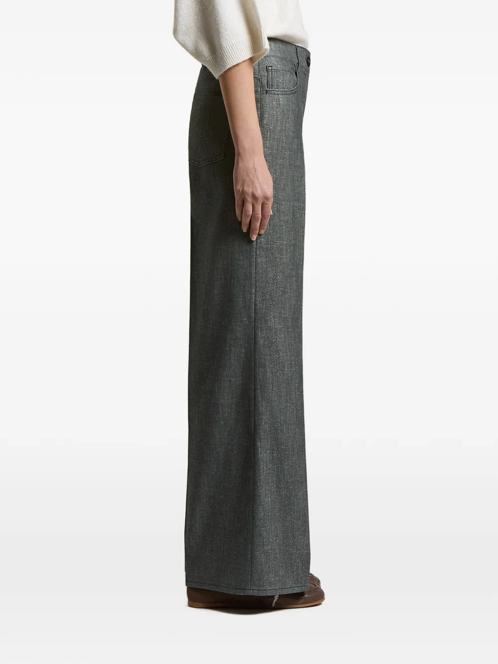 Peserico Metallic broek Grijs