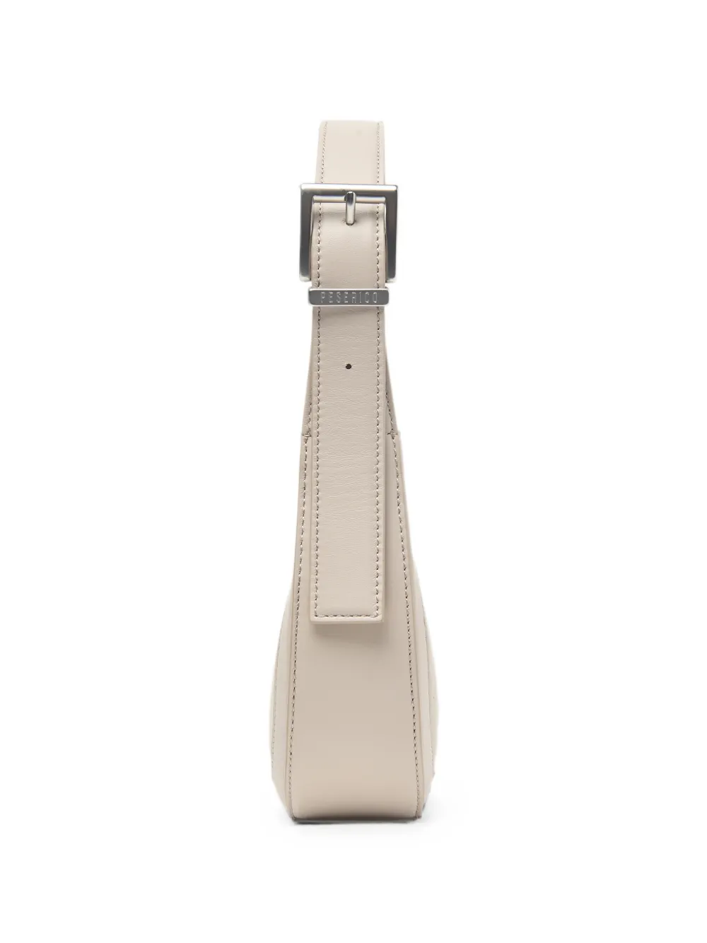 Peserico Schoudertas met suède vlakken en gespdetail Beige