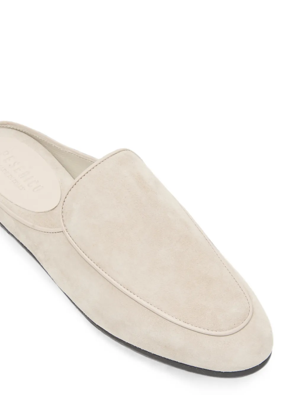 Peserico Platte muiltjes met suède afwerking Beige