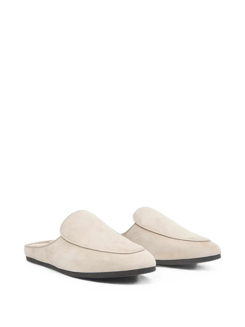 Peserico Platte muiltjes met suède afwerking Beige