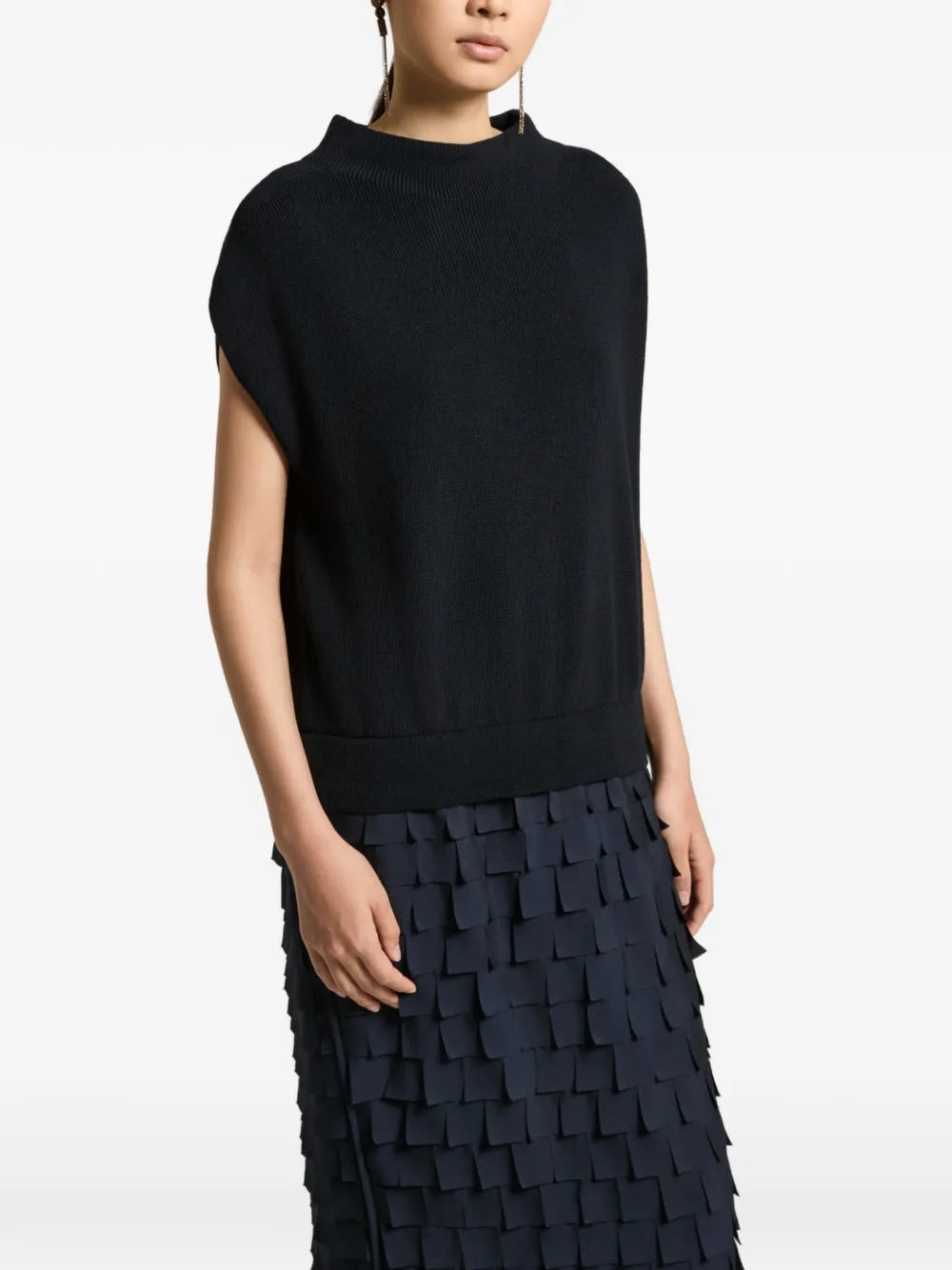 Peserico Gelaagde maxi-jurk Blauw