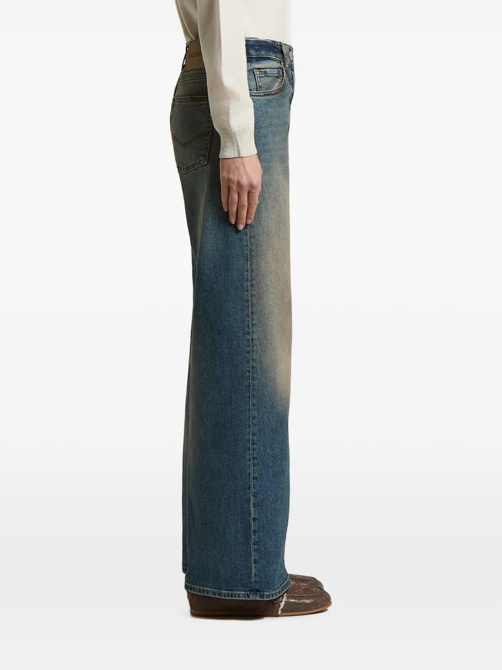 Peserico Jeans met wijde pijpen Blauw