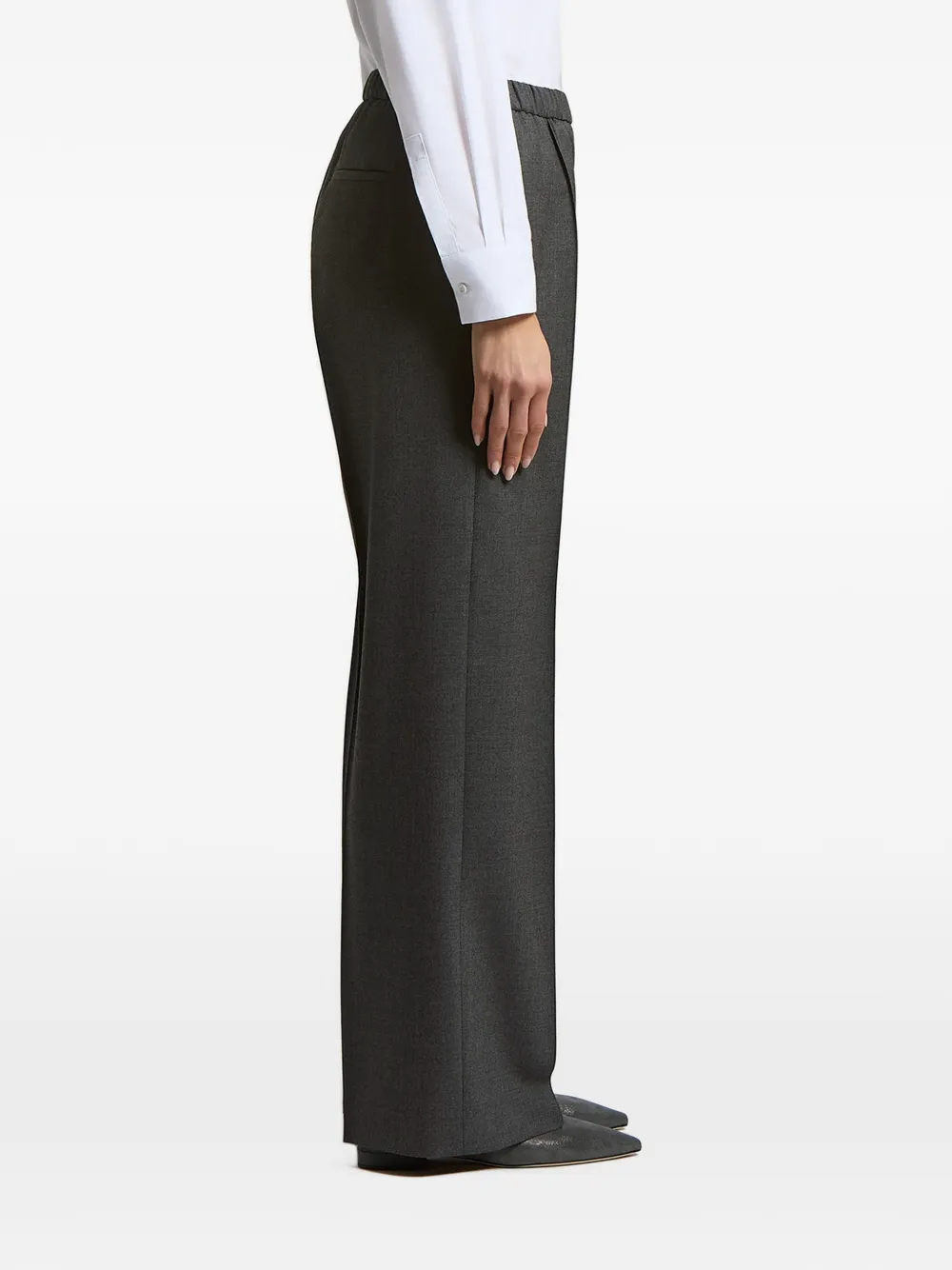 Peserico Broek met elastische tailleband Grijs