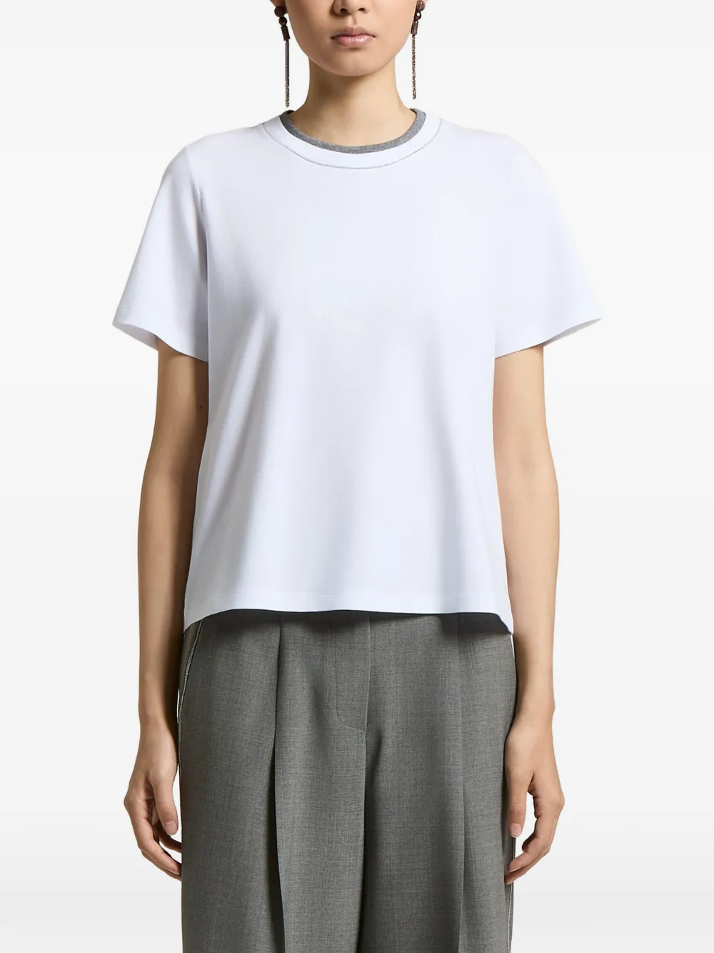 Peserico layered-detail T-shirt