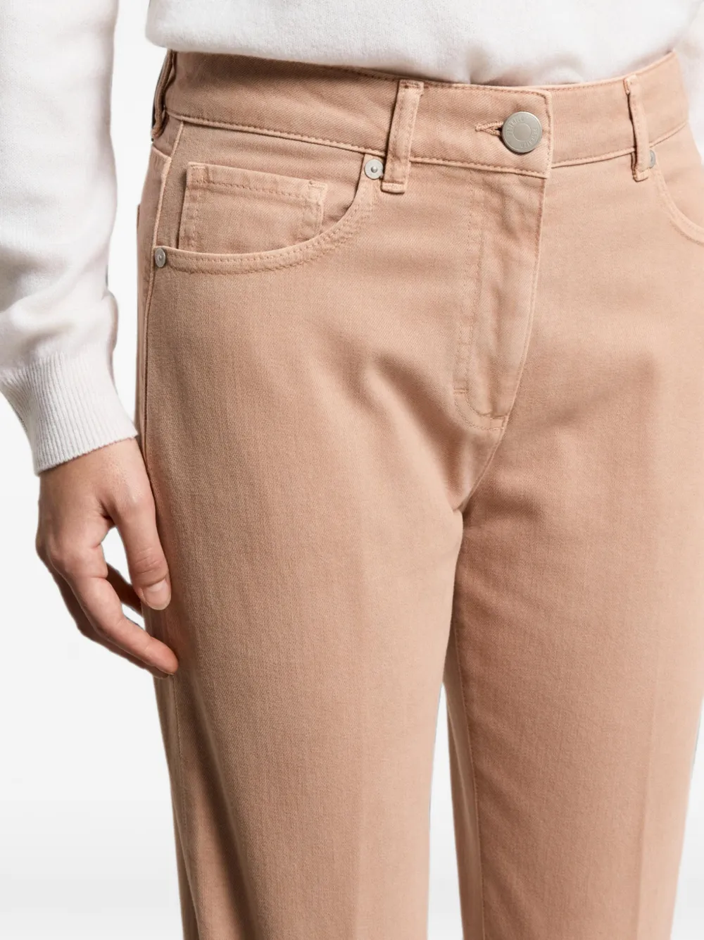 Peserico Jeans met vijf zakken Beige