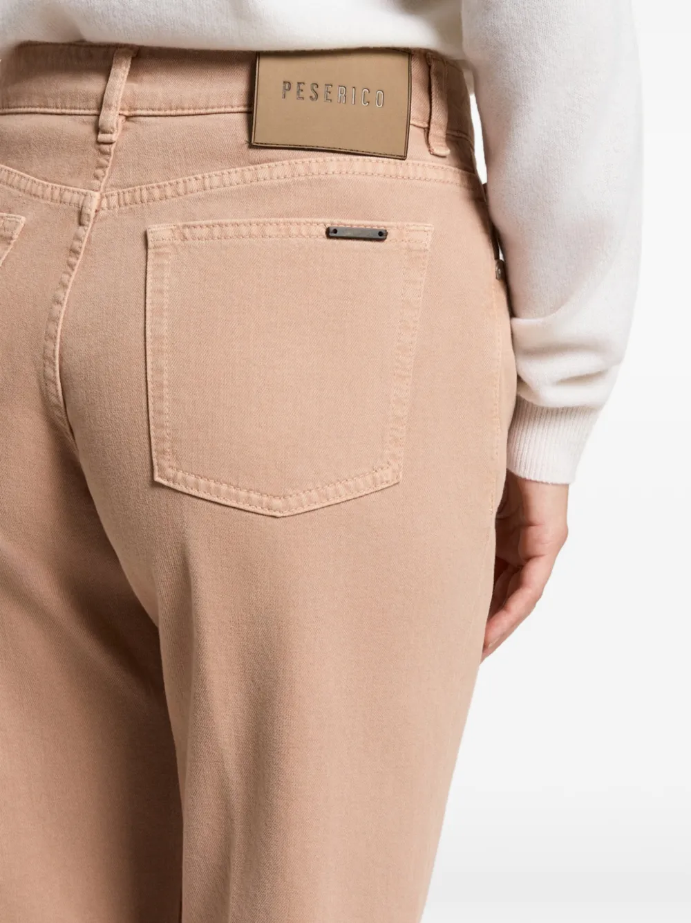 Peserico Jeans met vijf zakken Beige