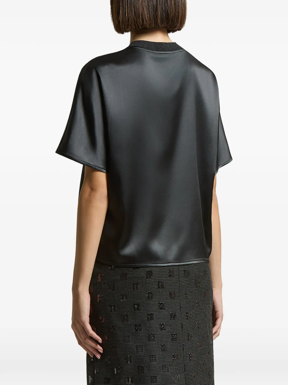 Peserico Blouse met korte mouwen Zwart