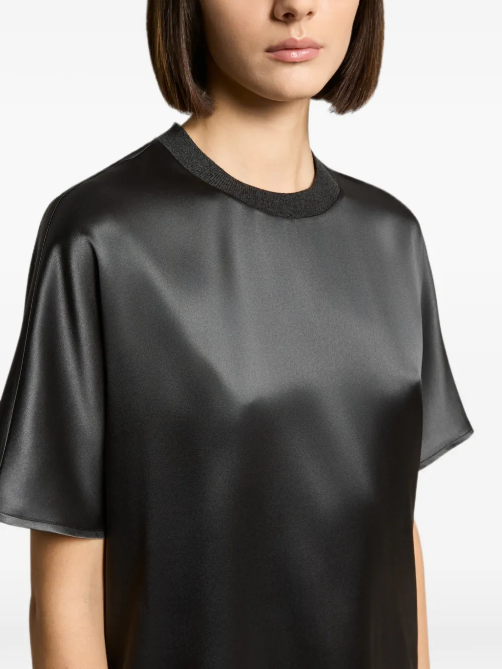 Peserico Blouse met korte mouwen Zwart