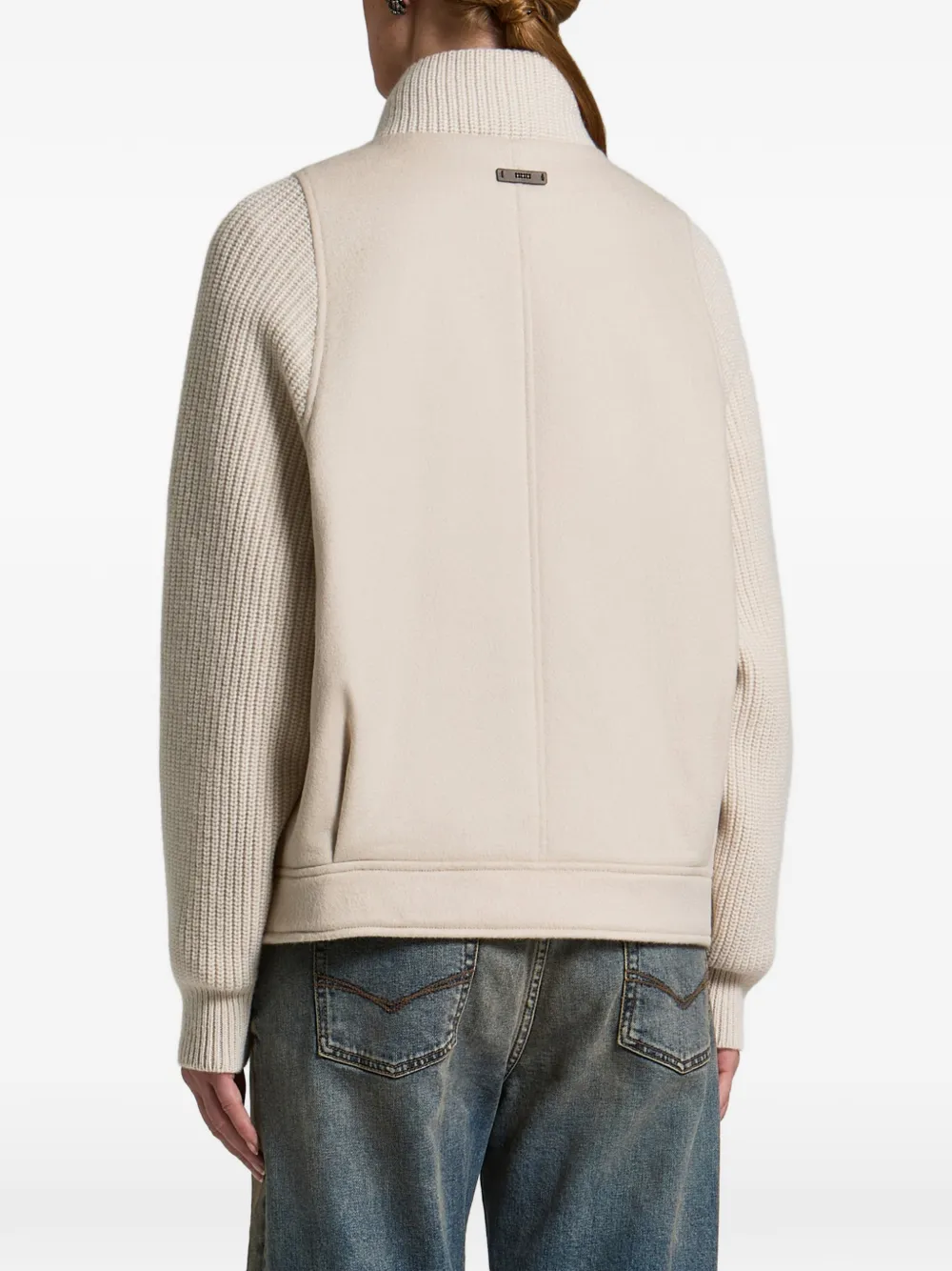Peserico Ribgebreid jack Beige