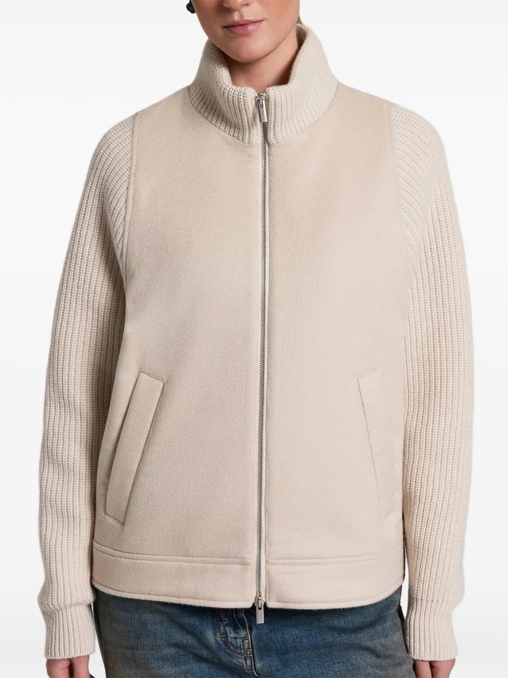Peserico Ribgebreid jack Beige