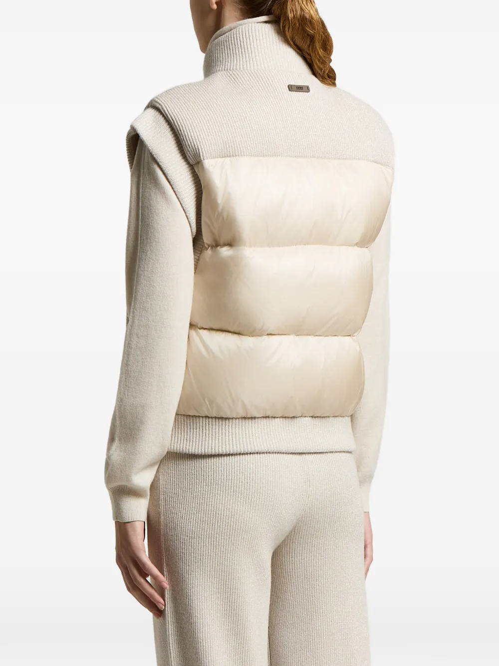 Peserico Bodywarmer met vlakken Beige