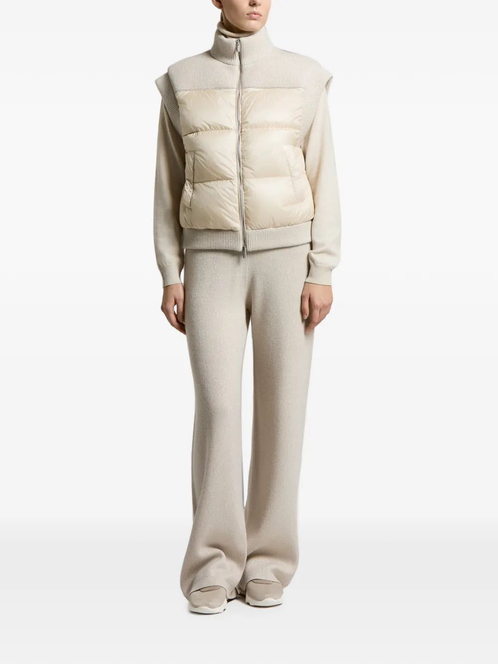 Peserico Bodywarmer met vlakken Beige