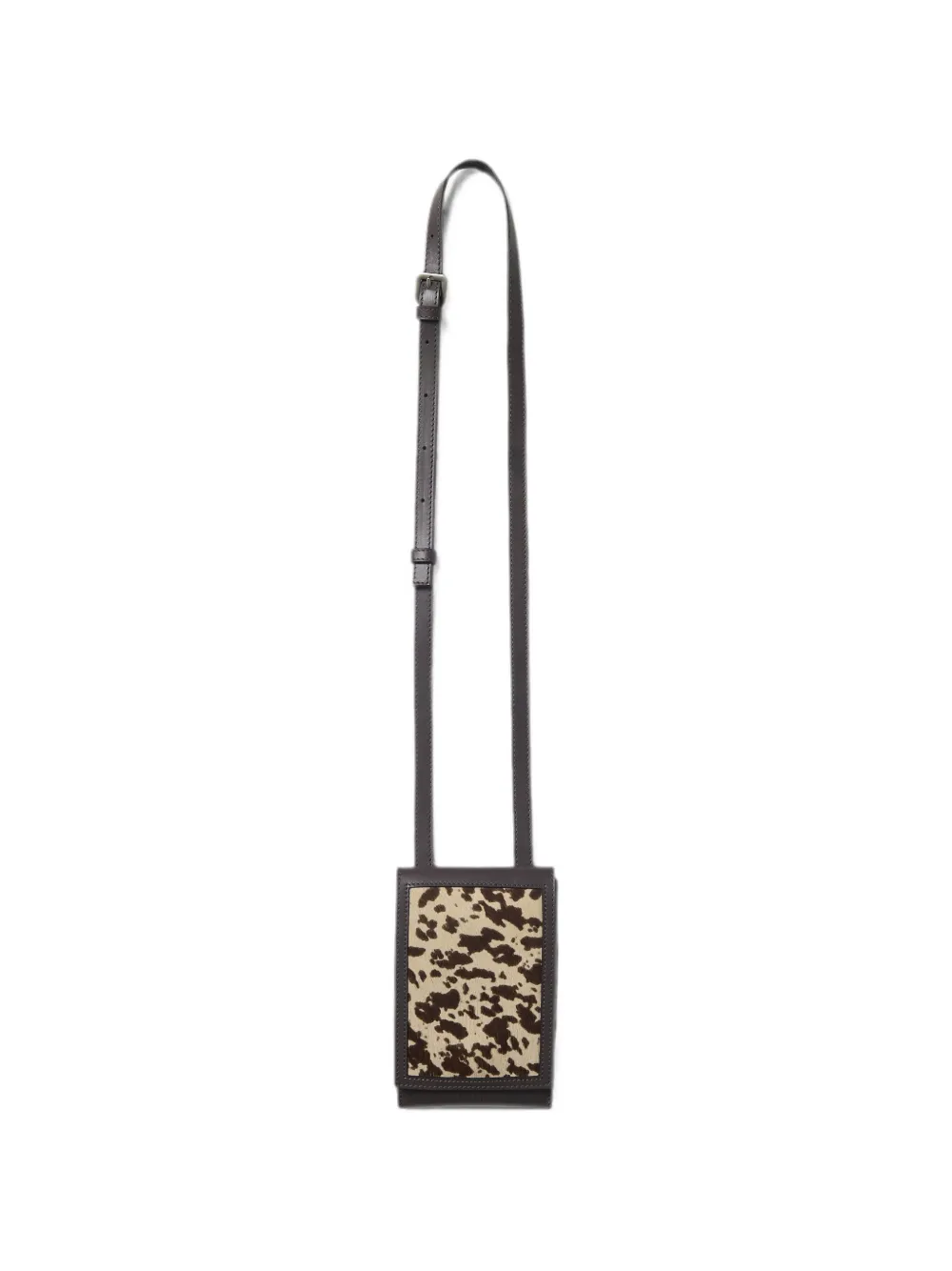 Peserico animal-print calf leather foldover crossbody mini bag · OS