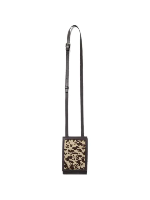 Peserico animal-print calf leather foldover crossbody mini bag