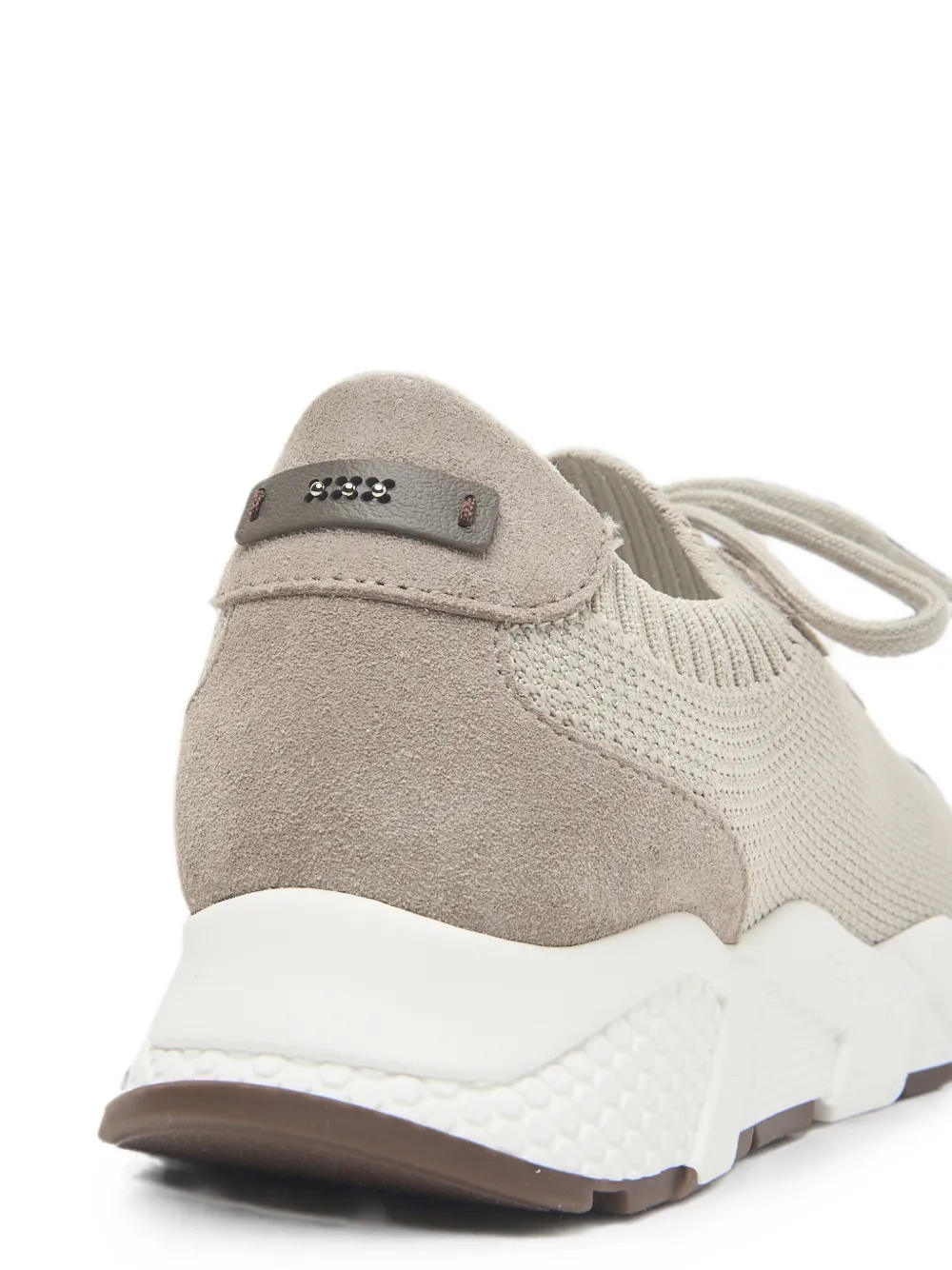 Peserico lace-up panelled sneakers Beige