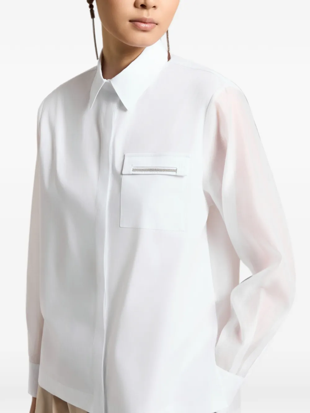 Peserico Zijden blouse Wit