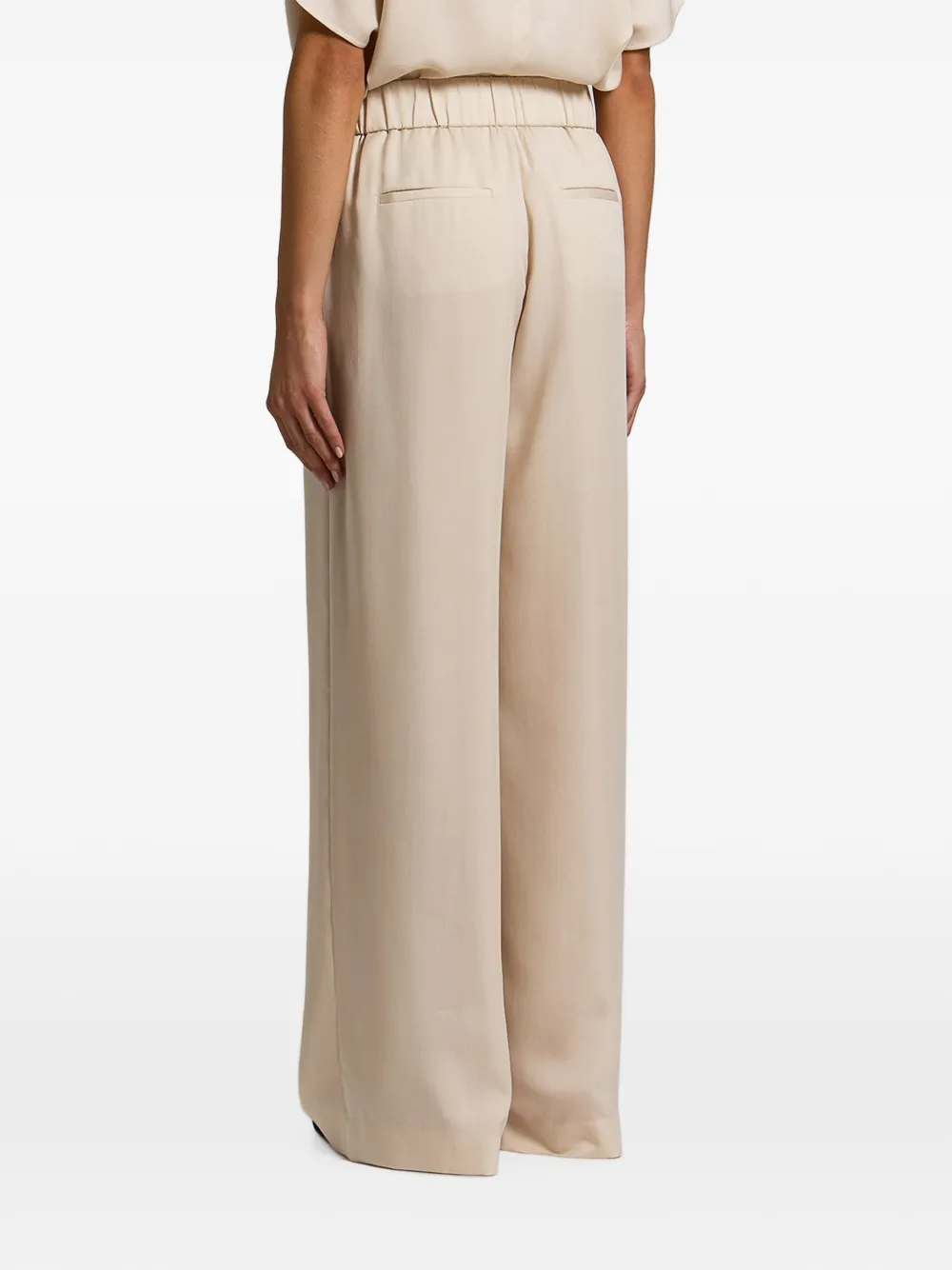 Peserico Broek met elastische tailleband Beige