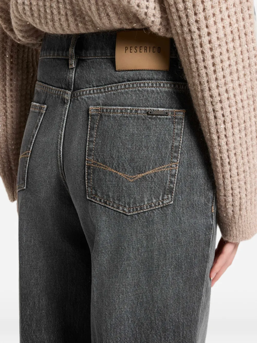 Peserico Broek met wijde pijpen Grijs