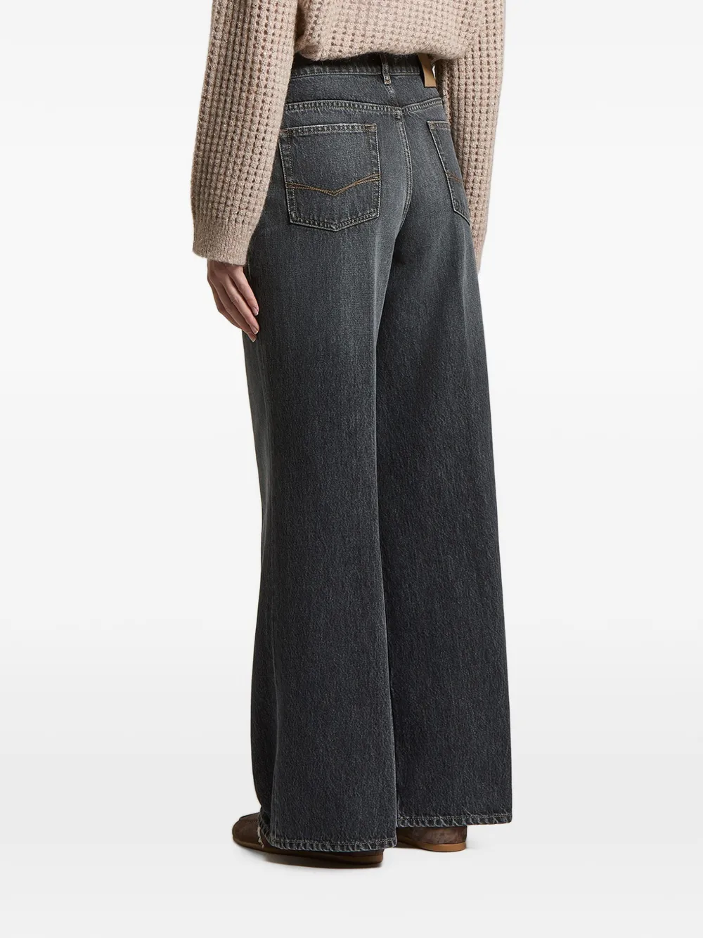 Peserico Broek met wijde pijpen Grijs