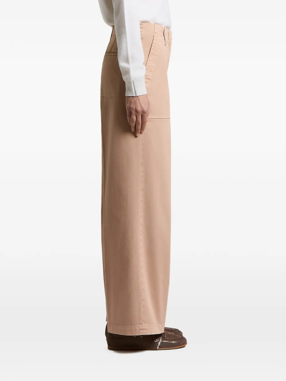 Peserico Broek met opgestikte zak Beige